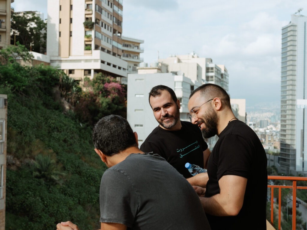 Lebanese Director Elie Fahed Producer Sohad Schmeit cinematographer Pierre Mouarkech Artist Farah Nakhoul during the production of the music video Btebrom See You on Set Films Arri Alexa 35