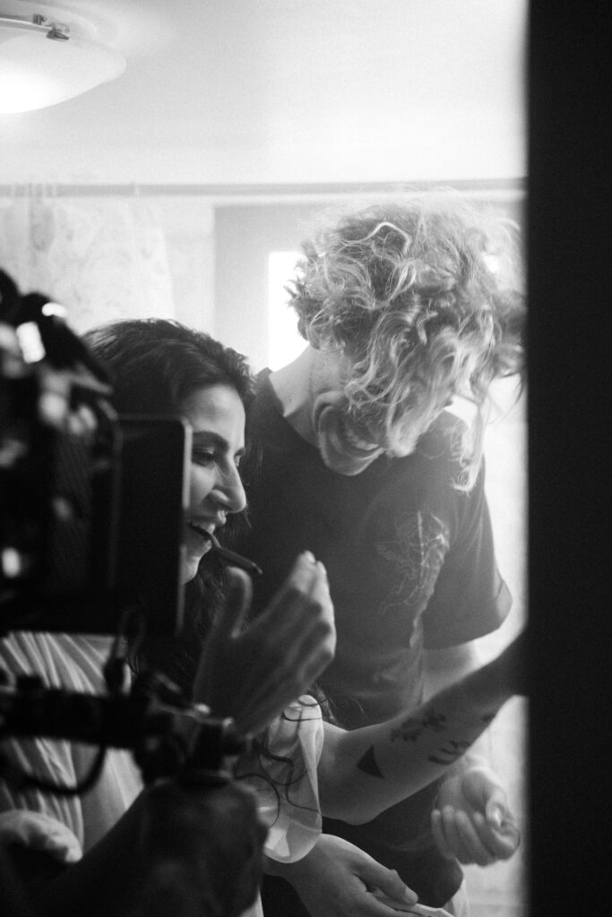 Lebanese Artist Farah Nakhoul and hot male Model during the production of the music video Btebrom Directed by Elie Fahed Produced by Sohad Schmeit